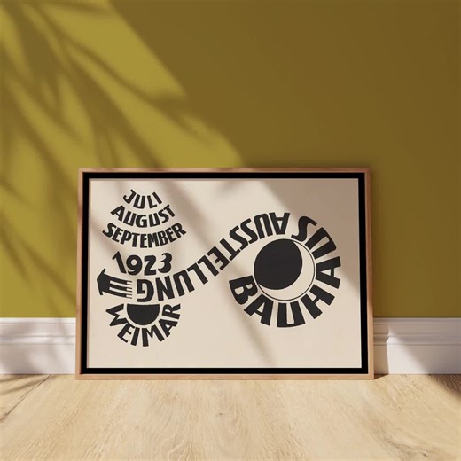 Vintage Bauhaus Poster: 1923 Weimar Exhibition Art Print - Etsy Australia