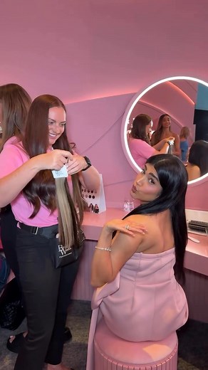 NOW LIVE 🩷 The Beauty Works x Huda Collection has officially dropped ✨ 5 signature new shades, designed by @huda and inspired by her heritage, all with a dark root for effortless blending 🤎 Featuring the Barely There® Clip-In Collection 👉perfect for adding volume, colour, or concealing thinning areas. | Beauty Works Luxury Hair Extensions