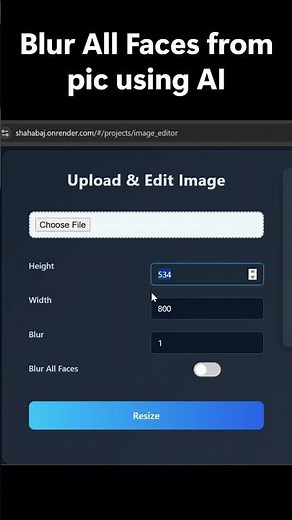 1-Click Face Blur Feature Using Computer Vision #ai