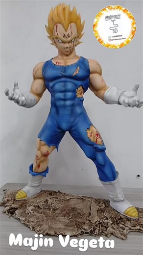 Figura de Majin Vegeta de 35cm realizada en impresion 3d en material PLA, pintado con aerografo y pintura automotriz. #dragonballz #dragonball #3d #supersayayin #vegeta #majinvegeta | Dulce Hogar Outlet