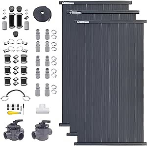 Triple Threat MAX Solar Pool Heating System Ultimate Performance Package for Above Ground & Inground Swimming Pools (3-4'x8' / 96 Total Sq. Ft)