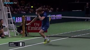David Goffin hit in the eye by high-speed forehand