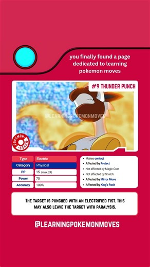 Pokemon Move 9 - Thunder Punch