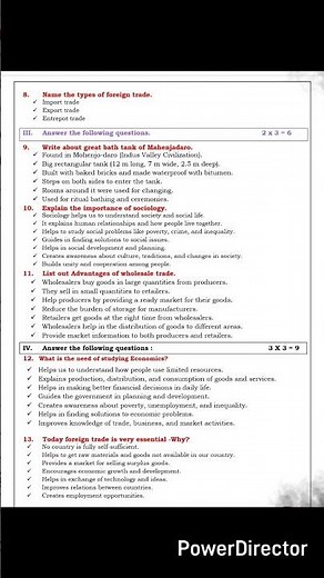 Social science model question paper