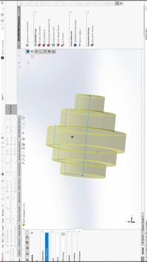 How to use revolved command in solid works #solidworks #revolved #youtubeshorts