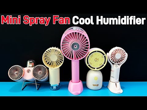Mini Spray Fan - Handheld Humidifier, RechargeableUSB And Moisten The Skin | Unboxing And Review
