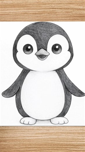 how to draw a penguin step by step