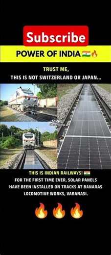 🌎 🇮🇳India's first solar panel on railway ✨