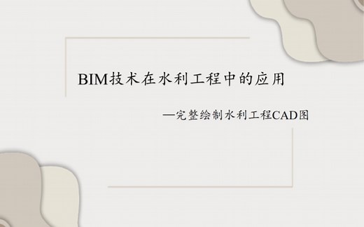完整绘制水利工程CAD图