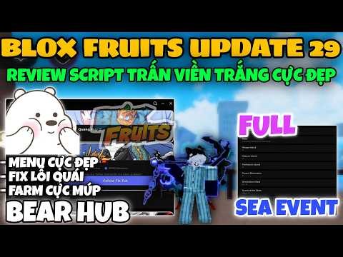 [FREE] Blox Fruits - Siêu Phẩm Menu Script Cực Kỳ Đẹp Trấn viền Trắng + Farm Cực Kỳ Bá!