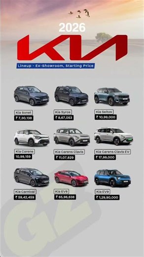 kiya cars lineup 2026 ✨