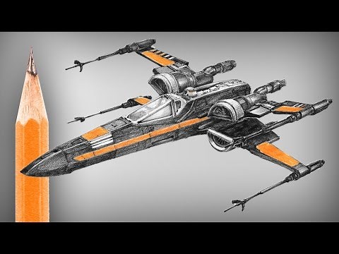 Star Wars: X wing (new type) pencil drawing