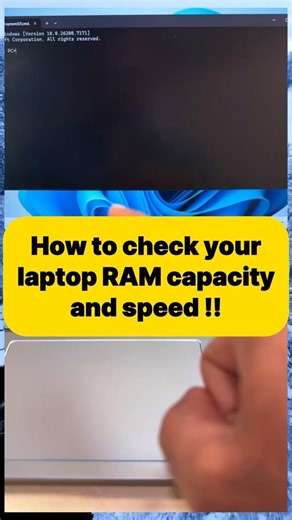 How to check your laptop RAM capacity and speed on windows PC! #techtips #window11 #pctipsandtricks