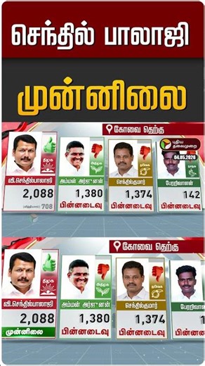 செந்தில் பாலாஜி முன்னிலை #shorts