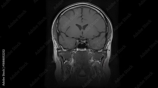 MRI Results in Frontal Projection. MRI scanning with spatial layer analysis in brain research demonstrates the technology's high effectiveness in detecting abnormalities associated with cognitive diso