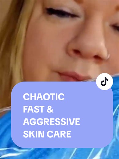 CHAOTIC Fast and aggressive skin care 🫠 Full video is available on my YouTube channel, link in bio ✨️ #asmr #chaotic #skincare #tingles #satisfyingvideos