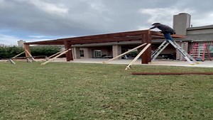 912K views · 8.6K reactions | New pergola build GOING UP in Plano! 8x8 posts. 4x12 headers. 2x8 joists. 2x4 slats. Tinted SkyPoly comin soon! DM us or TEXT 972-342-1645 to quote! #pergola #pergoladesign #patiocover #skypoly | Cover Your Pergola | Facebook