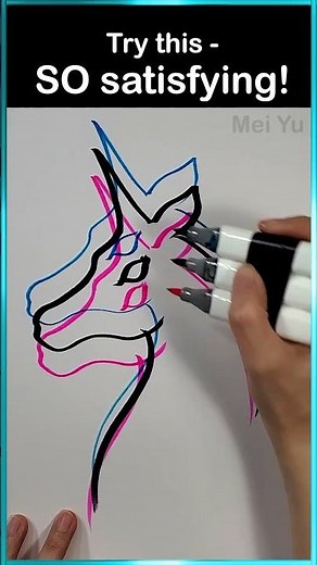 Try This - SO Satisfying! #artshorts #artchallenge #meiyu