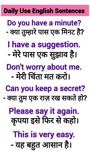Daily Use English Sentences | Spoken English | English Speaking Practice.