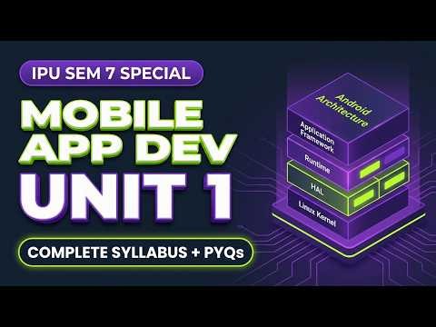 MOBILE APP DEVELOPMENT UNIT 1 | SEM 7 | IPU | Android, iOS, Development Tools & UI Design | CS FUNDA