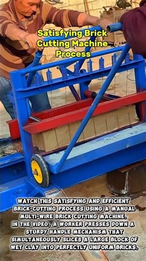 Satisfying Brick Cutting Machine Process | Perfect Clay Bricks in Seconds 🔥