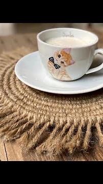 Individual o plato de sitio en macrame