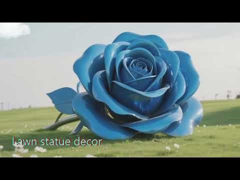 Lawn statue decor stainless steel sculpture