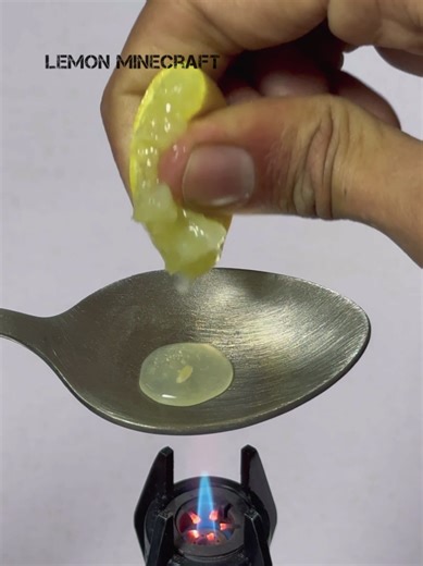 1000°C Hotspoon VS Lemon Minecraft 😱#satisfyingvideo #experiment #foryou #fypシ