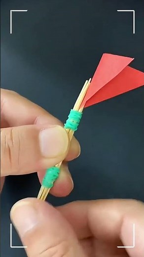 Ingenious Mini Crossbow: Crafting Fun with Toothpicks, Rubber Bands, and Hard Paper #viral #craft