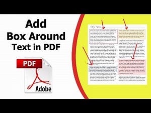 How to add a box around text in pdf using Adobe Acrobat Pro