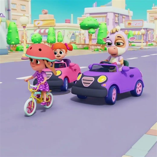 Red light means STOP! 🛑 Learning traffic rules is fun ✨ #KidsSongs #TrafficSafety #Cartoon #shorts
