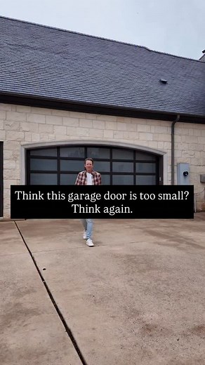 We’ve heard the comments, “that door looks too small!” In reality, it fits two cars side by side. Sometimes scale can be deceiving when the rest of the home is this grand. #leconstructionllc #fyp #homebuilder #luxuryhomes #foryou #customhomes #construction #dreamhome #homedesign #design #garage #garagedoor | LE Construction, LLC