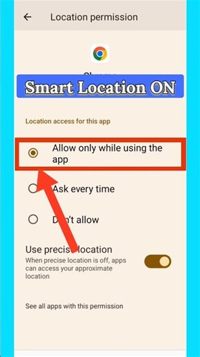 How to Allow Chrome Location Only While Using the App (Android 2026) #shorts