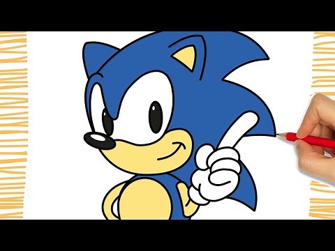 How to Draw CLASSIC SONIC - Easy