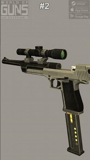 Desert Eagle .44 Long Barrel, Hunter Scope & Firing #firearmeducation #gunmechanics #accessories