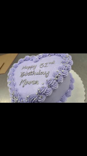 Simple lavender and silver heart cake 💜🩶✨ #cakeart #cakedecorator #buttercreamicing #heartcake #heartshapedcake #viralheartcake #lavendar #happybirthday #birthdaycake #CelebrationCake #fyp #kansascitycakedecorator #megatronssugarbabies | Megatron's Sugar Babies