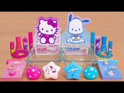 Pink vs Blue - Mixing Makeup Eyeshadow Into Slime ASMR