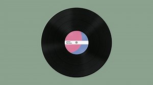 Vinyl records spinning loop animation with alpha matte.