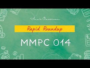 MMPC 014 - Finance Management | Rapid Roundup | All Units