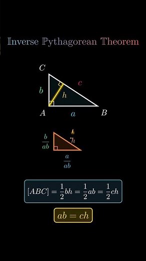 Inverse Pythagorean theorem #maths #education #12thmathobjectiveforboardexam