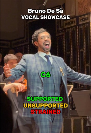 From A5 to C6, the power and control behind Bruno's high register. Opera is athletic. Opera is control. Opera is fire 🔥 Follow for more rare high notes #ópera #vocalrange #highnote #soprano #operasinger