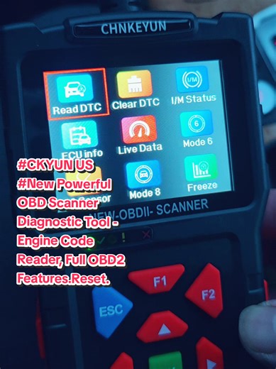#CKYUN US #New Powerful OBD Scanner Diagnostic Tool - Engine Code Reader, Full OBD2 Features.Reset. Modes 6&8. Suited for DIY Car Owners & Mechanics,OBDII/EOBD Vehicles engine fault light #tiktokshop