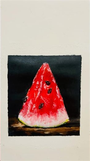 How to paint watermelon 🍉😍\\ Acrylic painting #acrylicpainting #painting #artwork #watermelon .