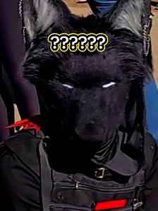 Therian fursuit encounter: giving a werewolf necklace to shy kids