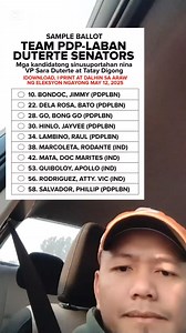 2.8M views · 10K reactions | Sample ballot. #viralreels #reelsviral #realsvideo #PilipinasDutertePaRin #OFWStrong #TatakDuterte #travelblogger #banateros #reels #IndaySaraDuterte | Mahader Bin Sahal | Facebook