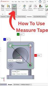 How to use measuring tape in SolidWorks #solidworks #fixture #cad #how #shorts #shortvideo #short
