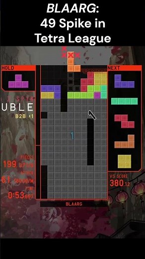[TETR.IO] Blaarg gets a 49 spike against VinceHD in Tetra League