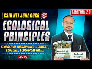 Ecological Hierarchies, Habitat, Ecotone, Ecological Niche | Ecological Principles | CSIR NET | L-3