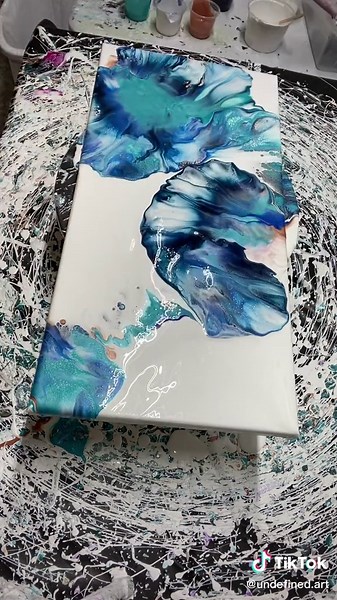 Mesmerizing Dutch Pour Acrylic Painting with Hair Dryer Technique