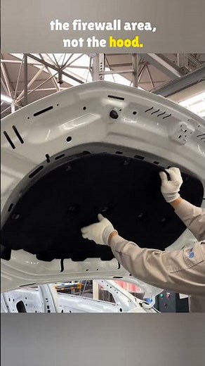 Why the Hood Insulation Pad Actually Matters #assembly #automobile #car #manufacturing #factorytour